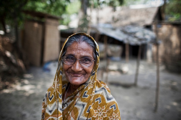Anowara Begoum lives in Kazipara village. Anowara received a cow and goat to from BRAC through its STUP Special Targeting Ultra Poor. AusAID funds BRAC's work in Bangladesh, its estimated that BRAC works within 70,000 of Bangladesh's 86,000 villages. Photo: Conor Ashleigh for AusAID. 